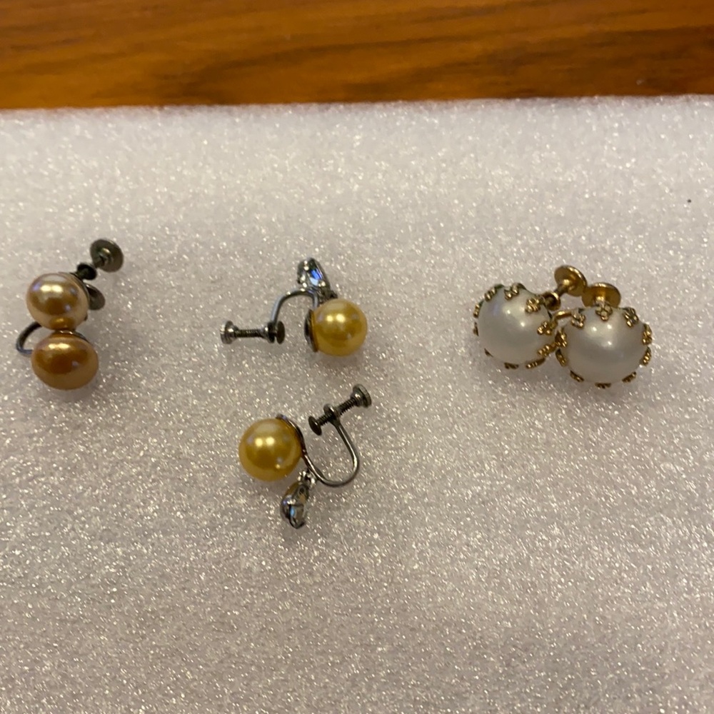 Vintage earrings with screw backs